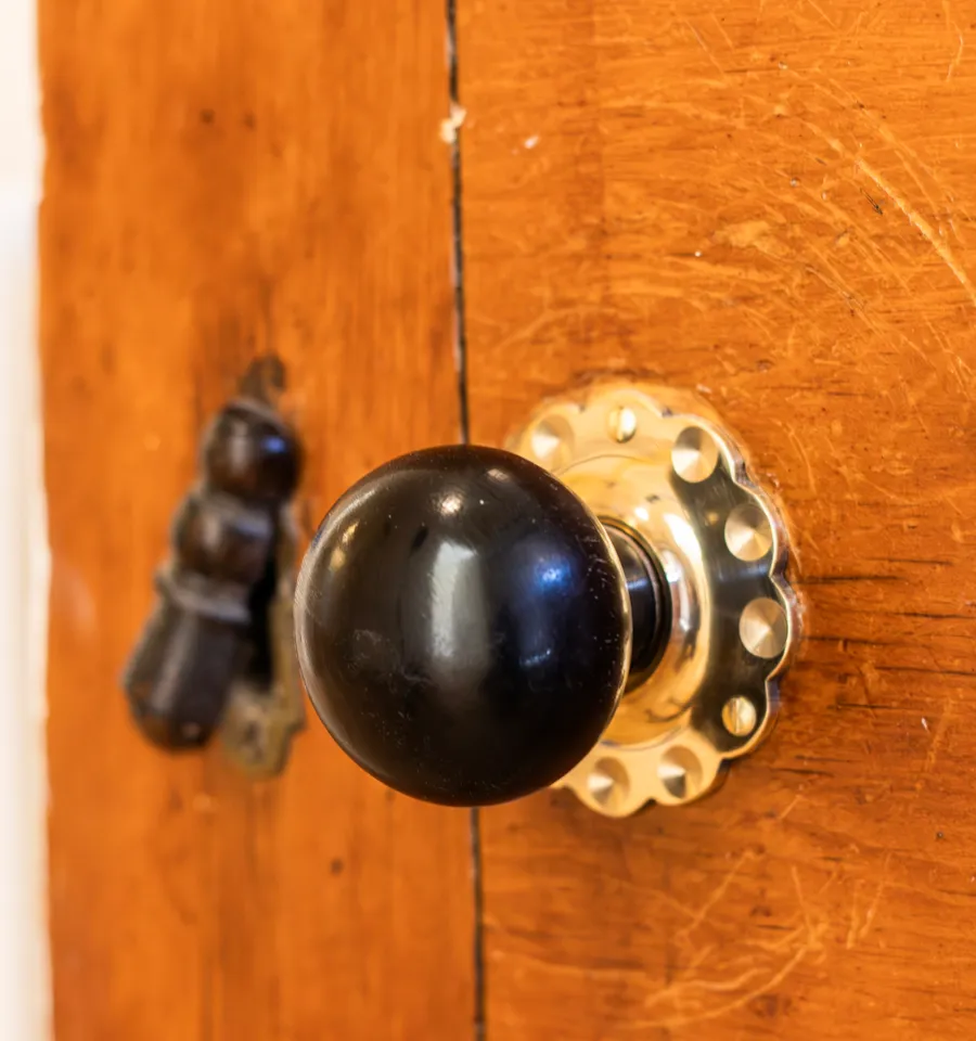 Hall door handle, part of the Inverleith renovation by Allied Development