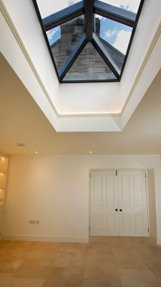 Sunroom skylight, part of the Inverleith renovation by Allied Development