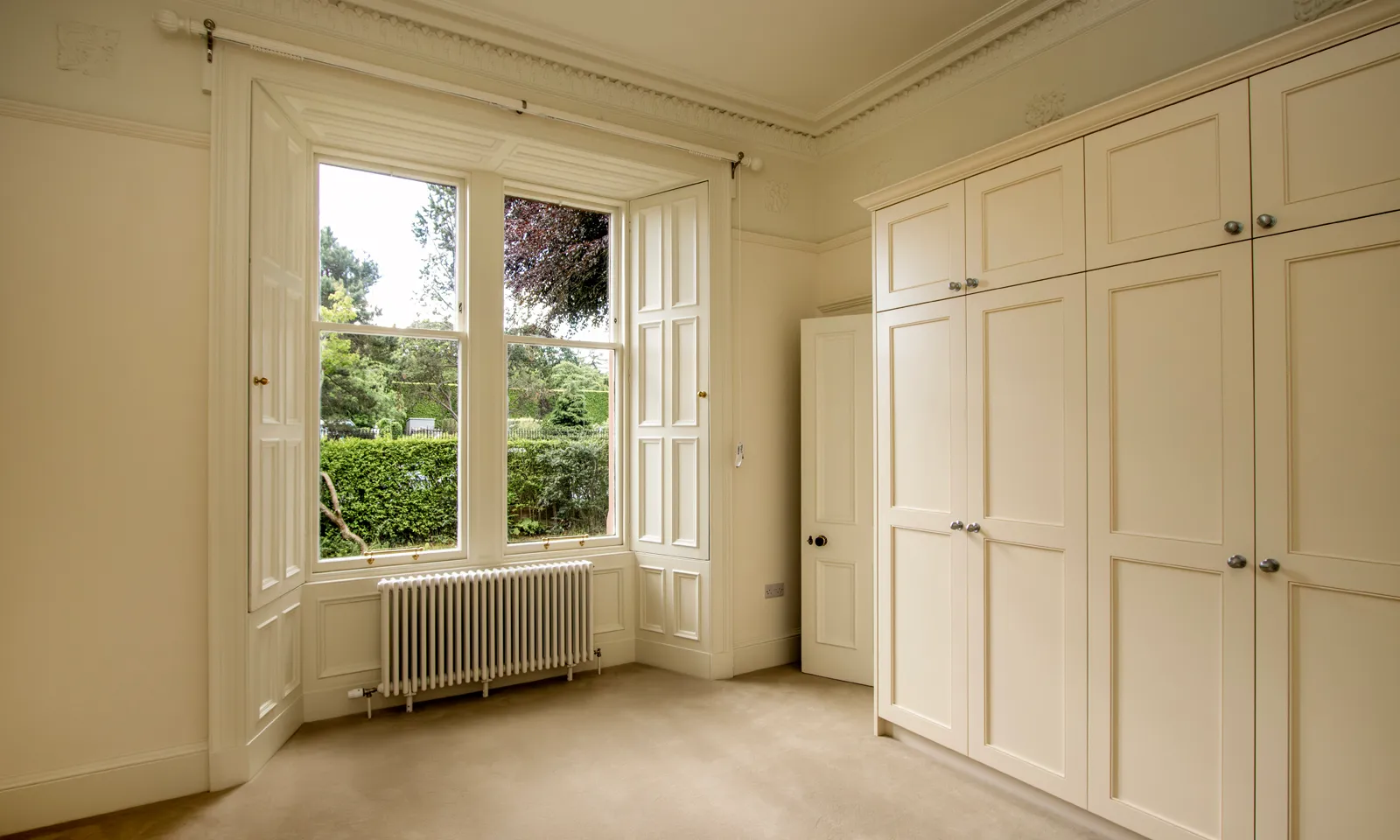 Renovated master bedroom, part of the Inverleith renovation