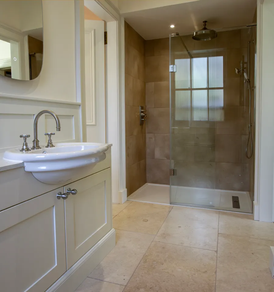 Ensuite, part of the Inverleith renovation by Allied Development