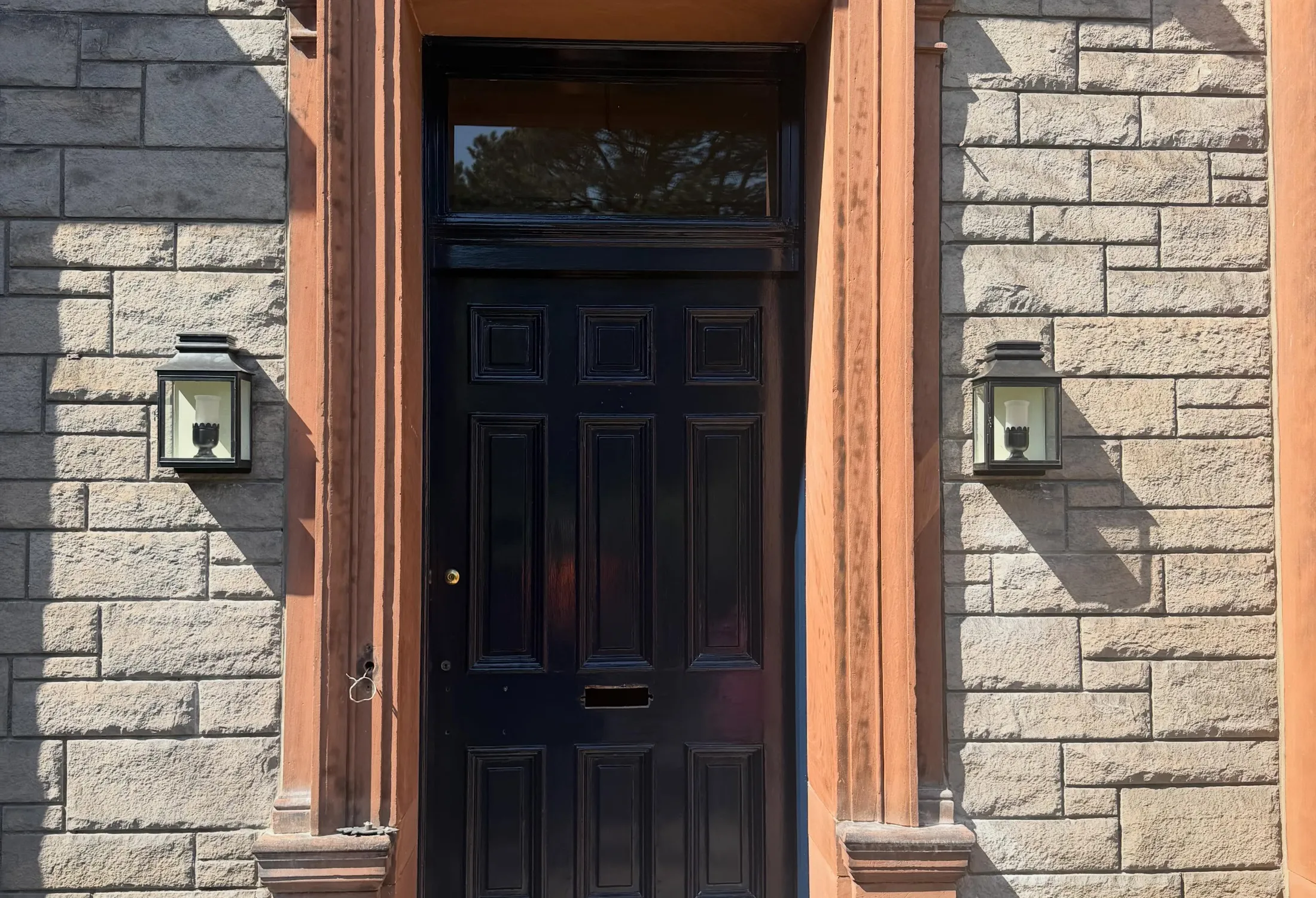 A restored period front door in Edinburgh's New Town